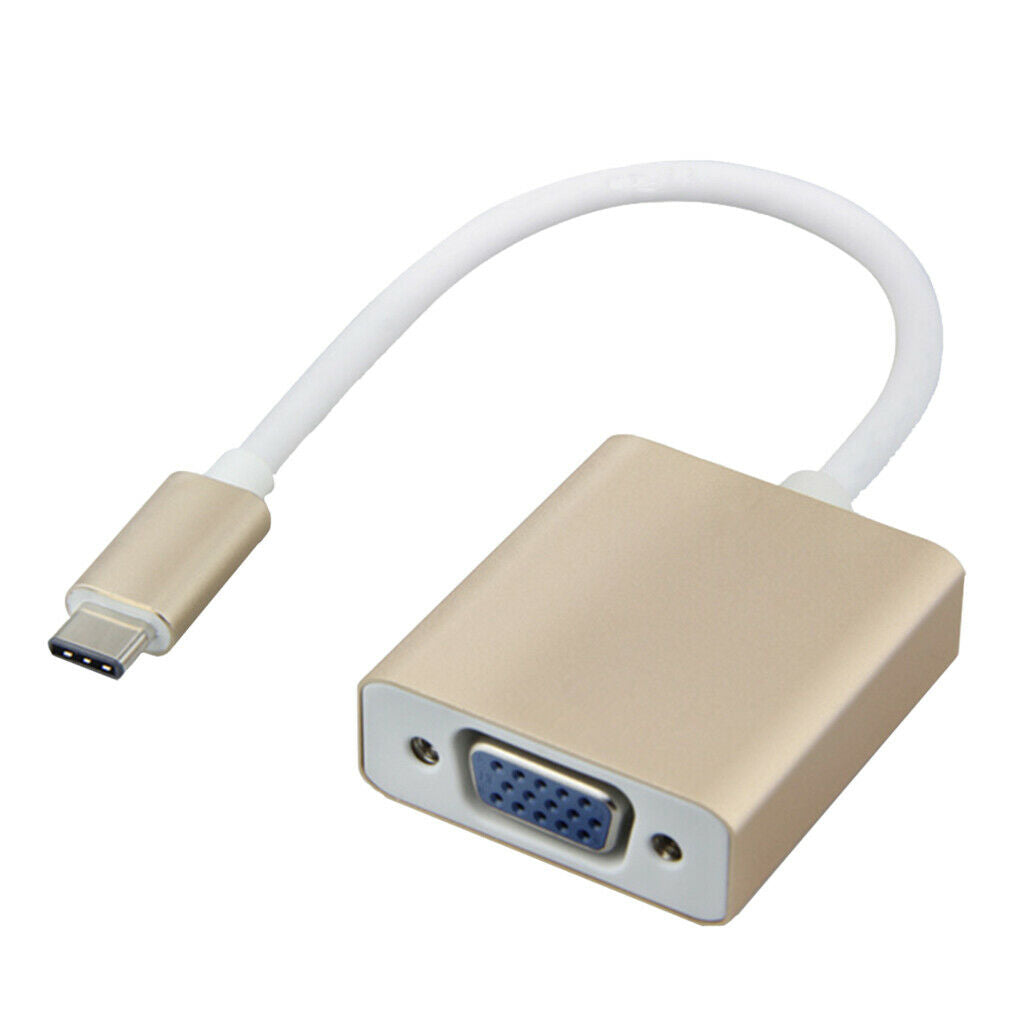 USB-C Type C USB3.1 Male to VGA Female HDTV Adapter Cable for  #2