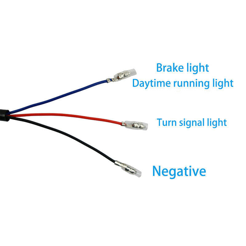 12V 2PCS Motorcycle Bike Turn Signal Flowing Water Tail Light 24 LED Patch Wicks