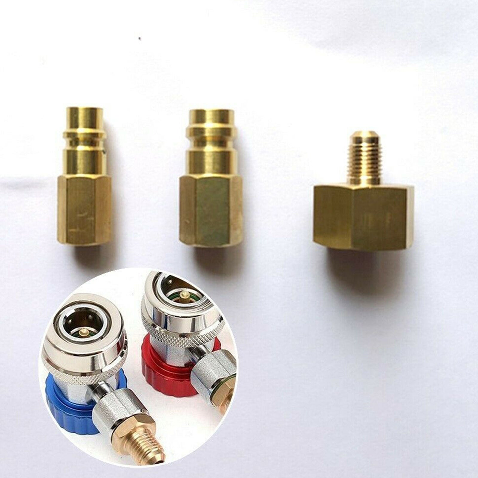 1Set Bottle Adapter For Refrigerant R134a Air Conditioner Gas Transfer Adaptor