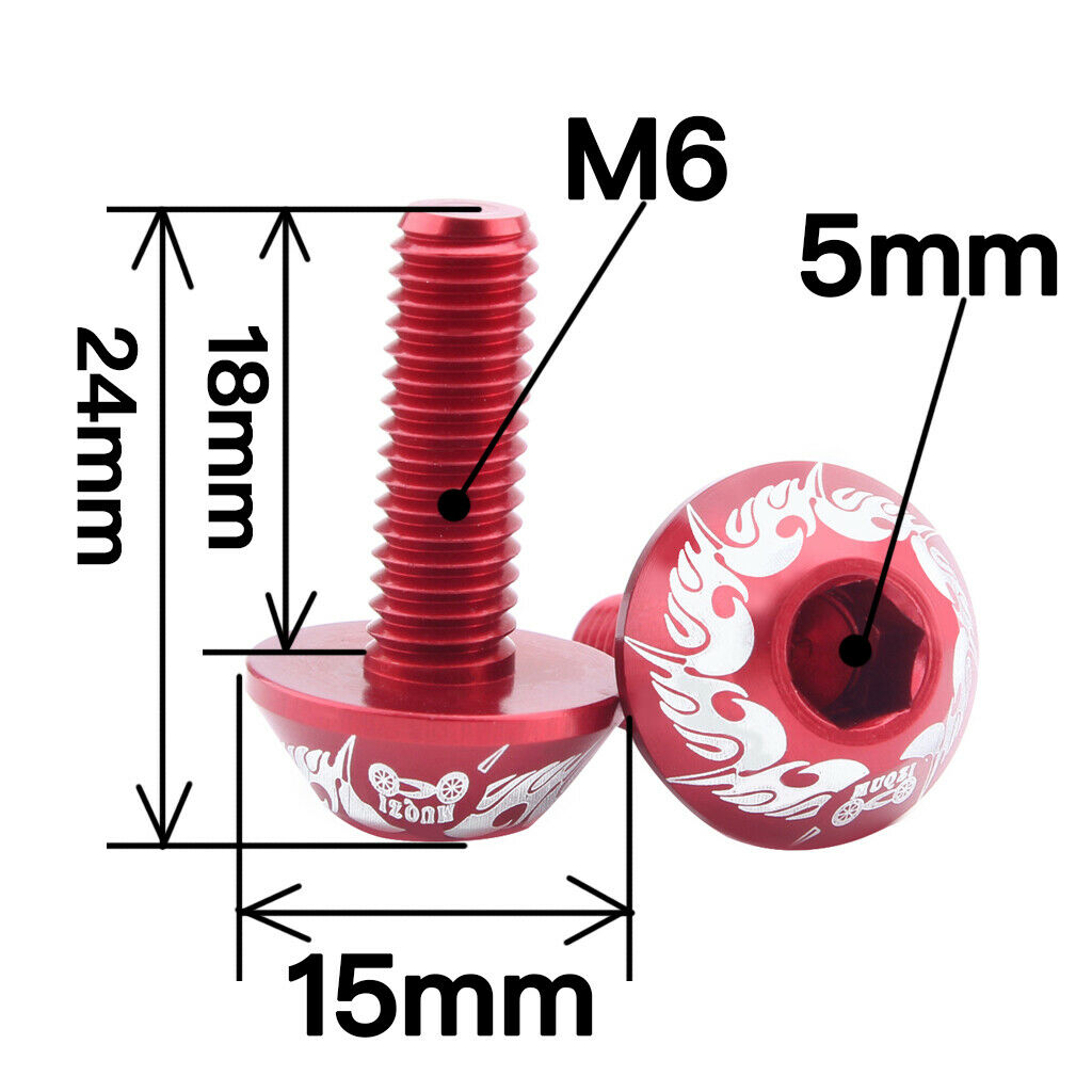8Pcs Bike Kettle Rack Screws, M6 x 18mm Water Bottle Cage Bolts Screws Bicycle
