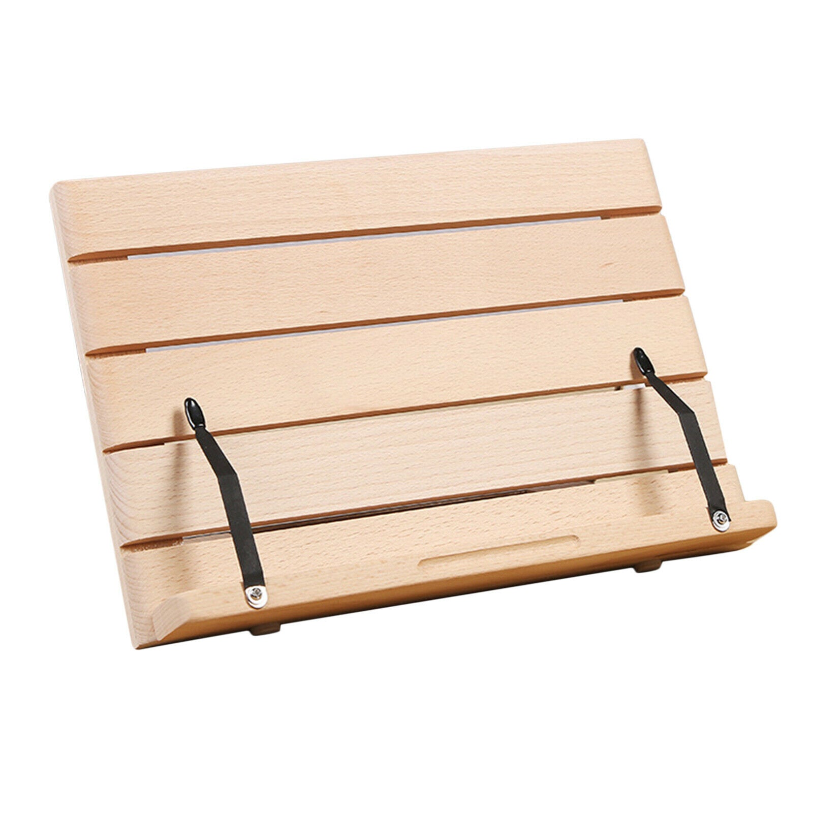 Folding Beech Book Stand Holder PC Magazines Textbooks Desk Table Easel