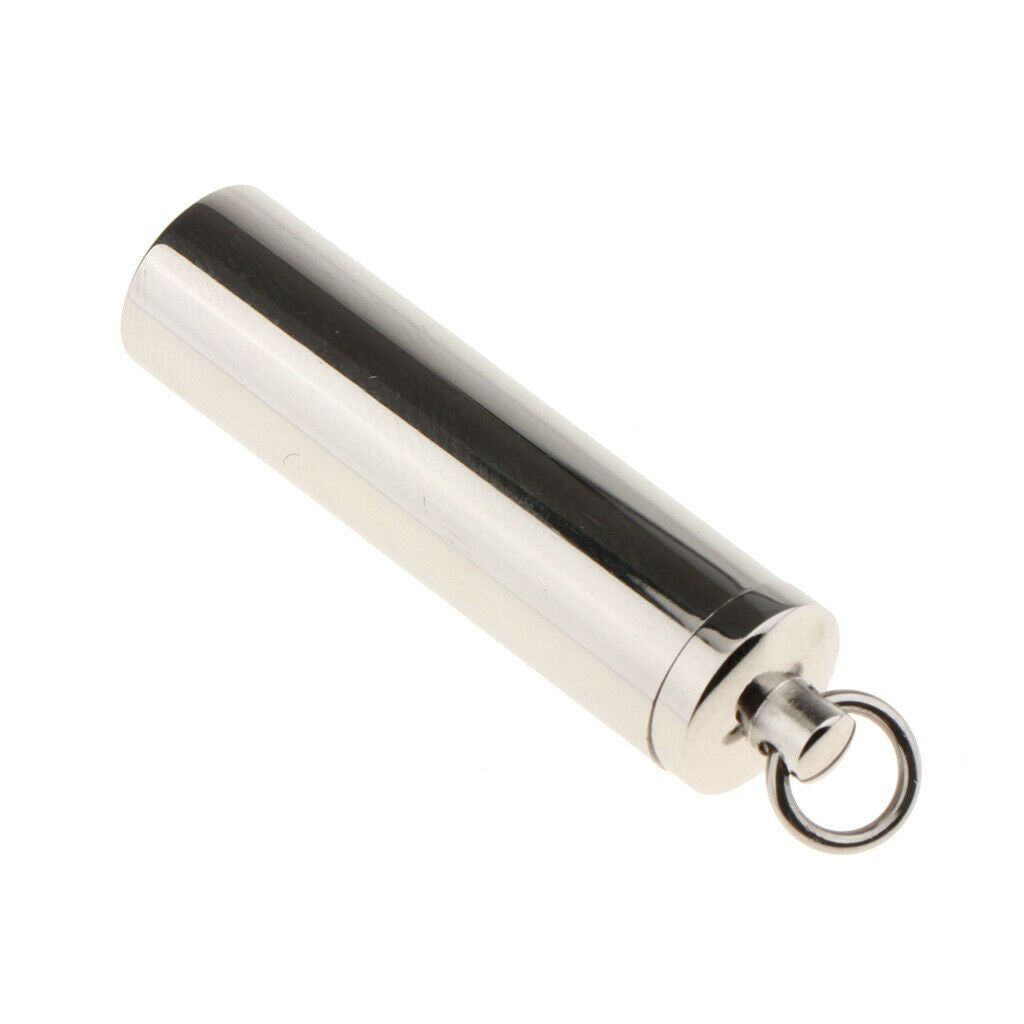 2X Stainless Steel Capsule Pendant Urn Ash Memorial Keepsake DIY Pendant  Small