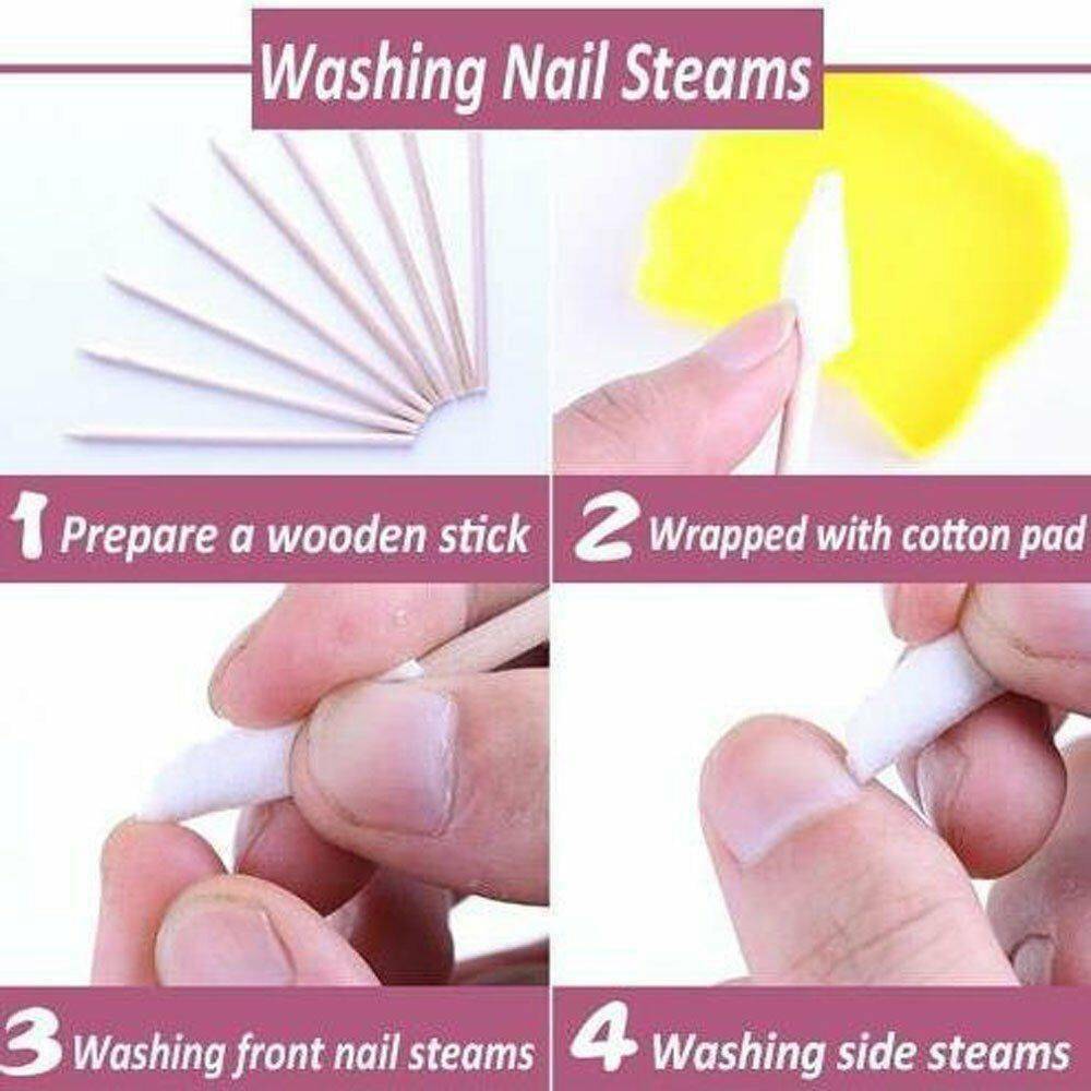 100X Nail Art Cuticle Pusher Remover Pedicure Manicure Orange Wood Sticks Tool