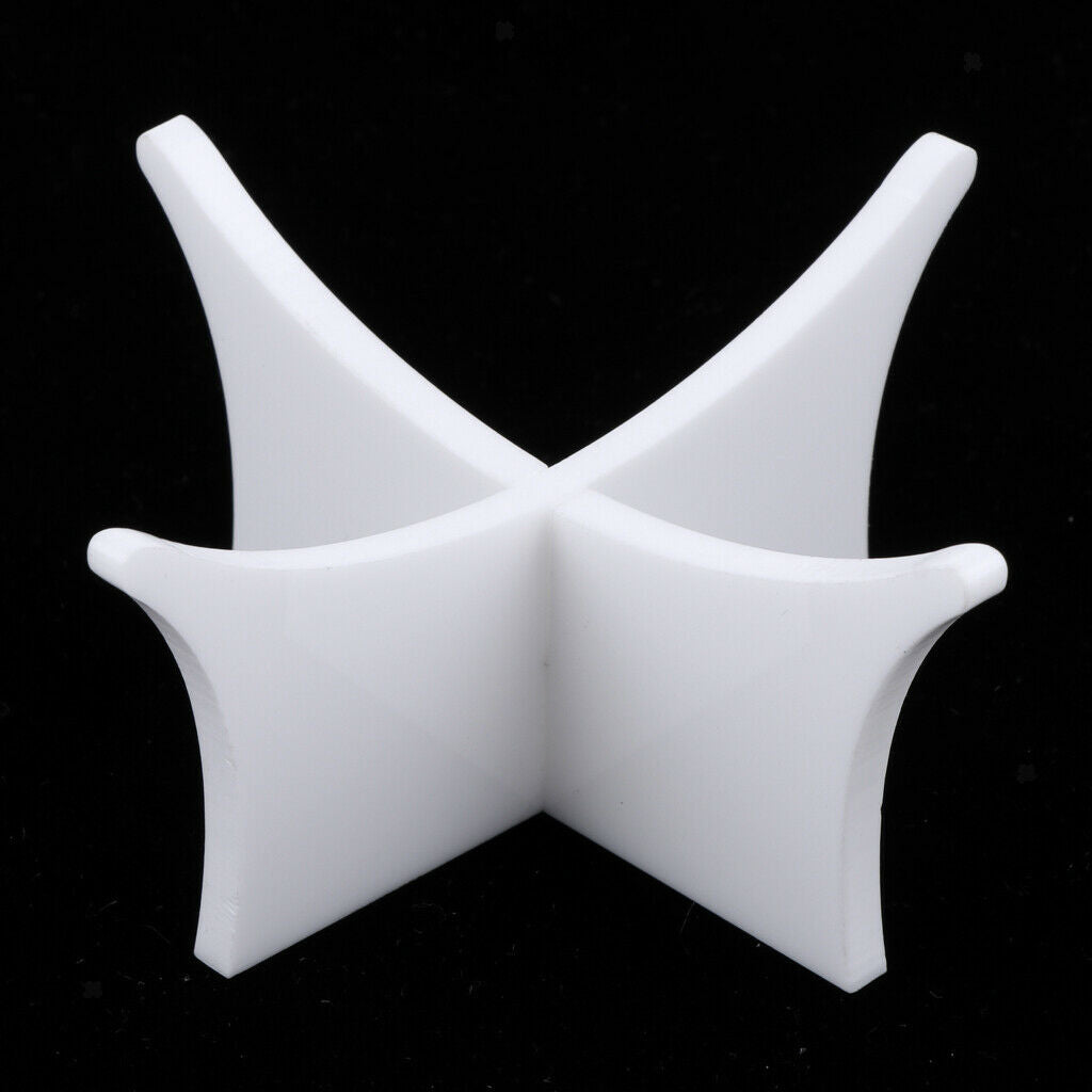Pack 3 White Acrylic Display Stand Pedestal Holder for Basketball Football