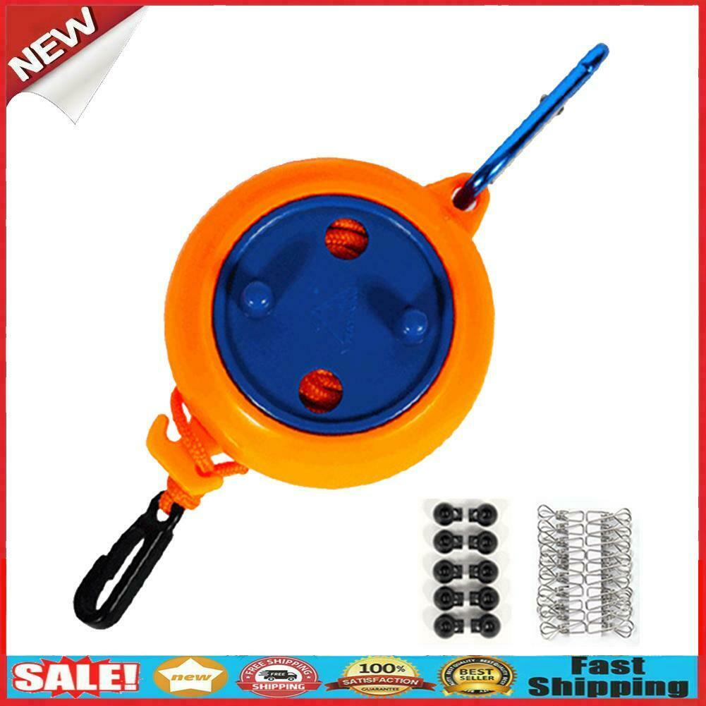 Retractable Clothesline Indoor Outdoor Travel Portable Windproof Lanyard @