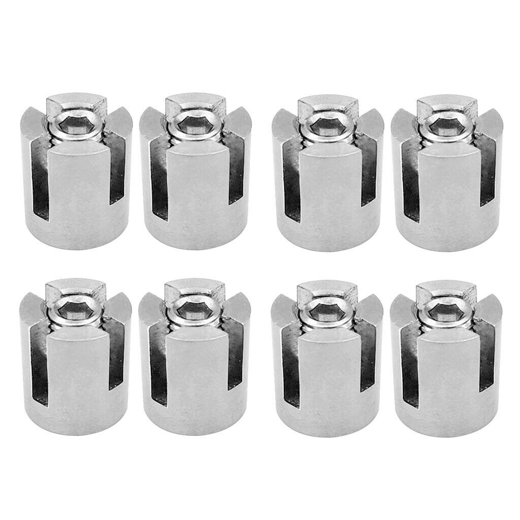 8 Pieces Stainless Steel 316 Marine Grade 3mm Wire Rope Trellis Cross Clips