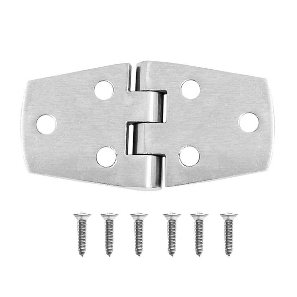 2pcs Heavy Duty Strap Hinges Marine Hareware 316 Stainless Steel 3 x 1.5inch