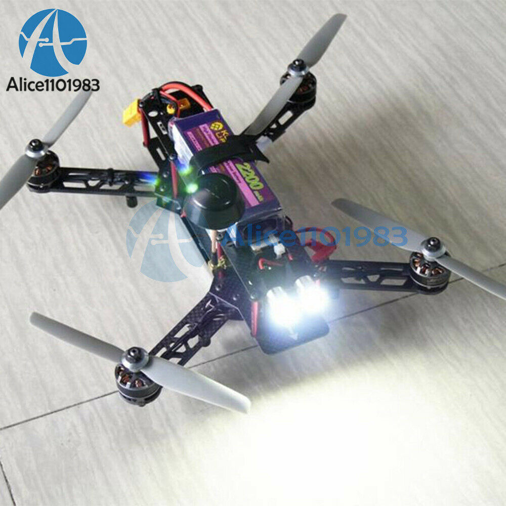 2PCS RC FPV Night Flying Searchlight 1.5W Bright LED Lights for Airplane QAV250