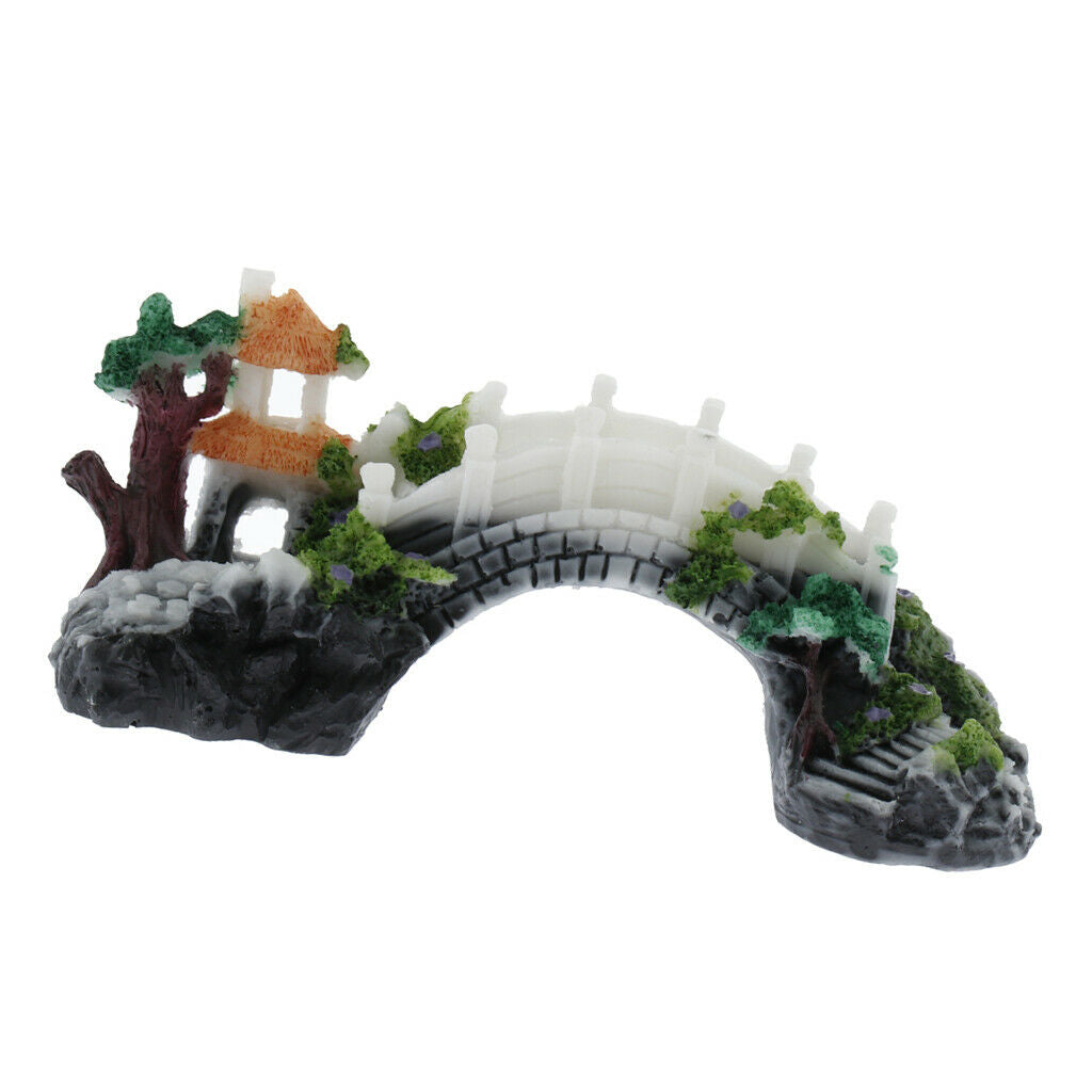 Aquarium Hide Hut Artificial Bridge Wonderful for Fish Tank Landscape Decor