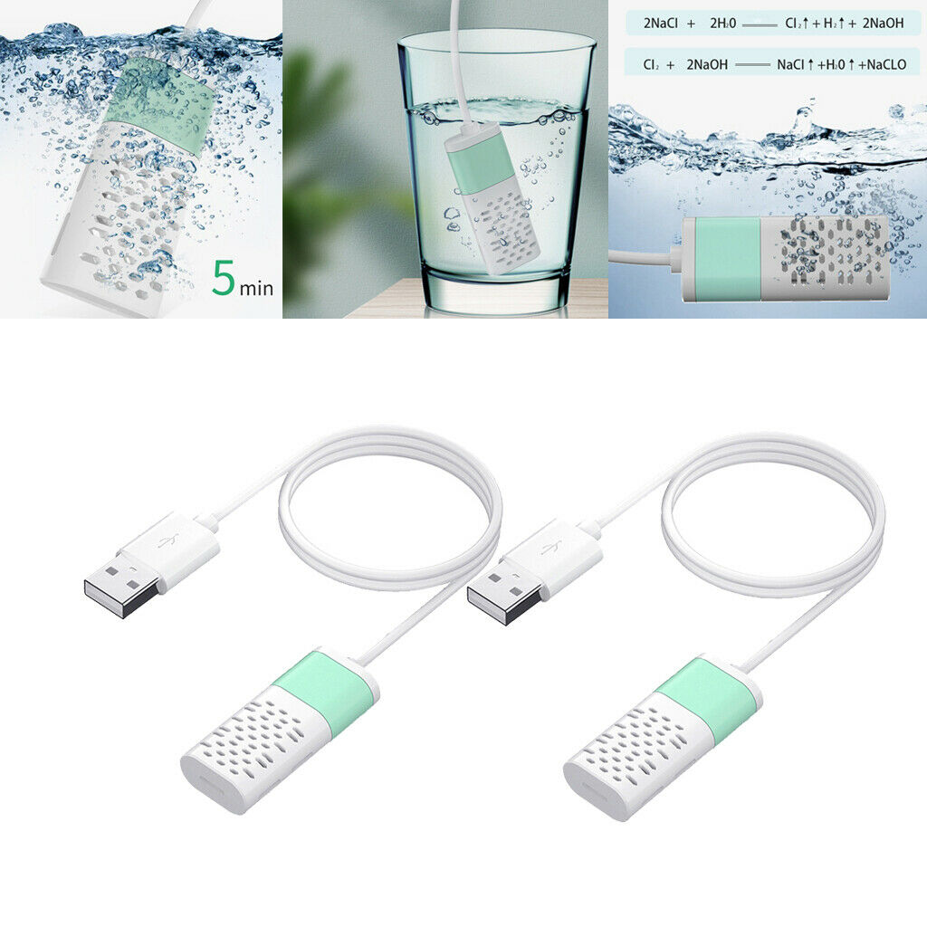 2x Mini Hypochlorous Acid Water Generator USB Disinfection Detergent Machine