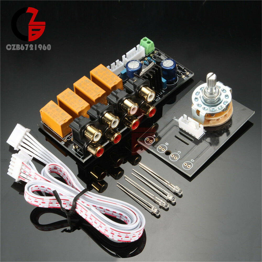Audio Input Signal Selector Relay Board/Signal Switching Amplifier Board + RCA