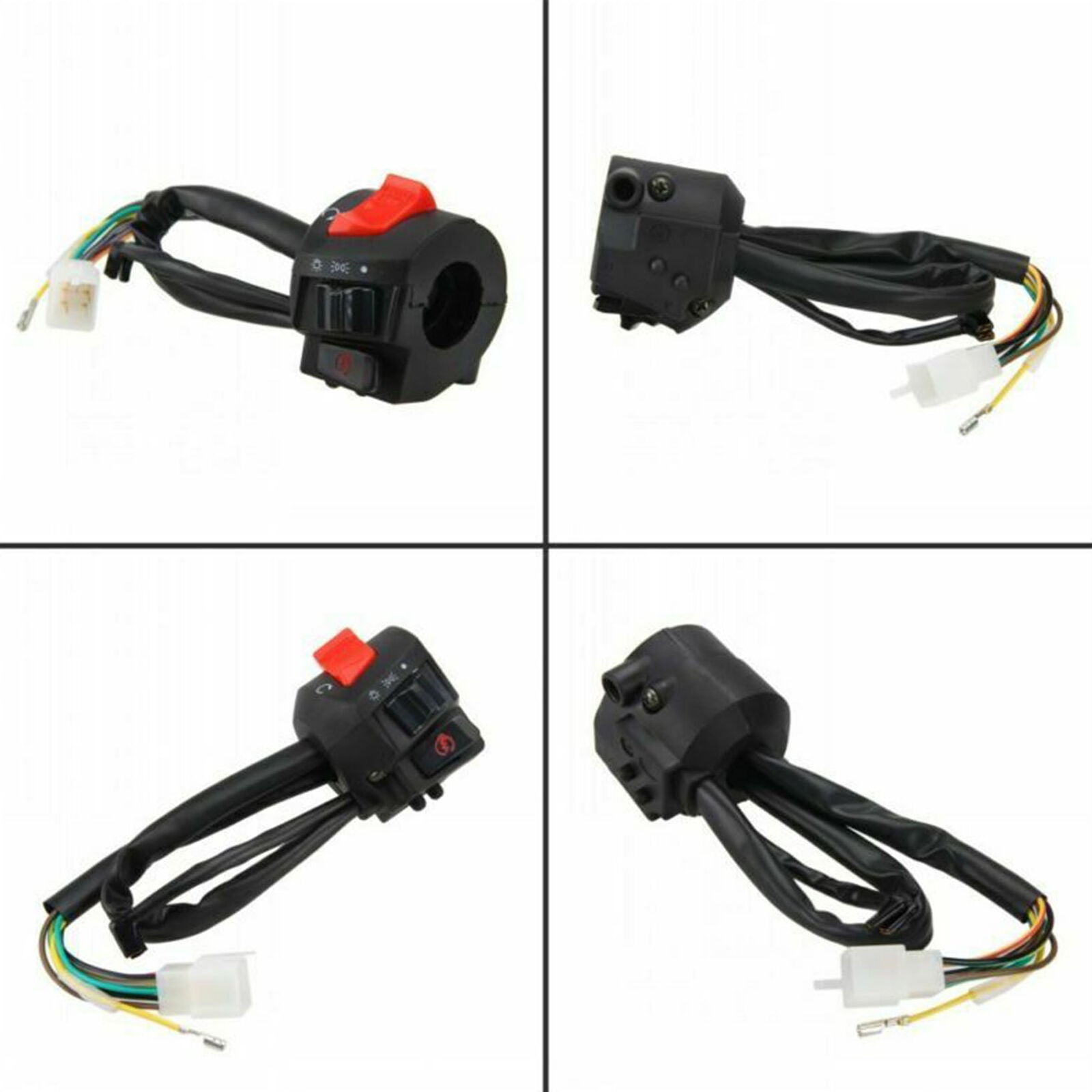 2X Motorcycle 7/8" Handlebar Headlight Horn Turn Signal Electrical Start Switch
