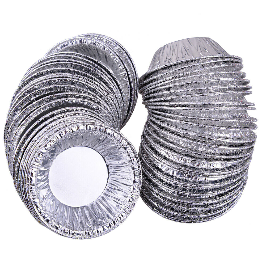 50x Disposable Foil Egg Tart Mould Baking Cups Cupcake Cookie Muffin Pan An