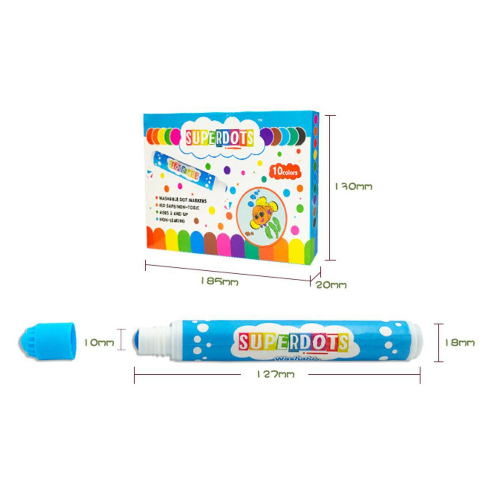 Dot Markers Pens Bingo Dabbers for Preschool Kids Painting No Mess Easy Grip