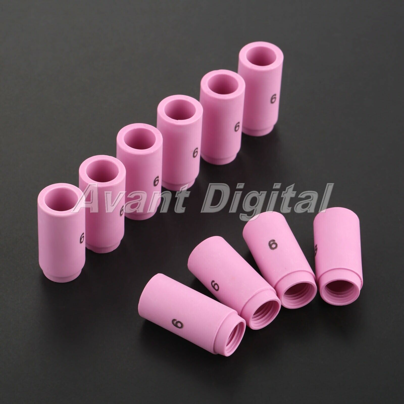 10PCS TIG Welding Ceramic Cup Nozzle 13N10 #6 Torch 9 20 3/8" Orifice Accessory