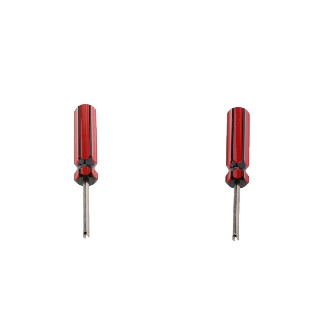 2 Pieces Car Truck Bike Screwdriver Valve Core Removal Repair Tool Kits Red