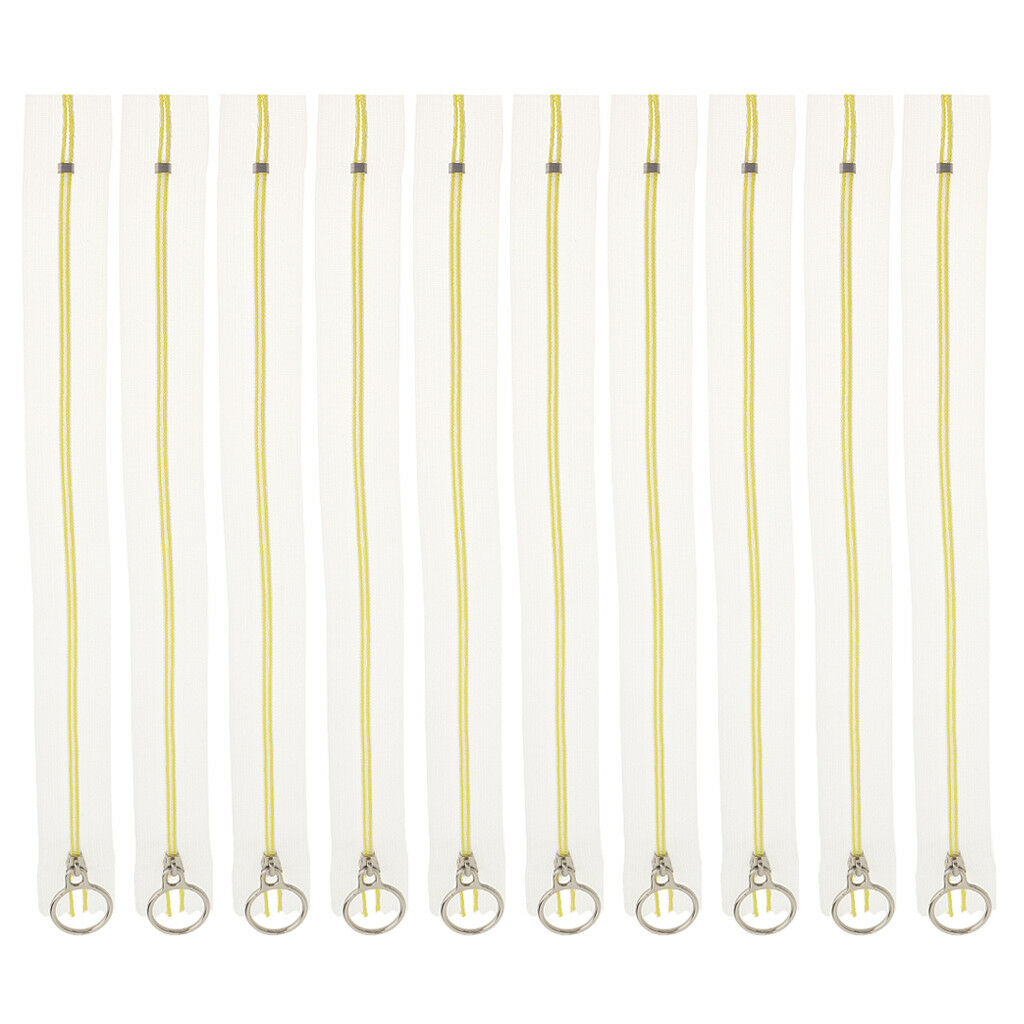 10pcs 25cm Yellow Closed End Transparent Nylon Zippers for DIY Sewing Dress