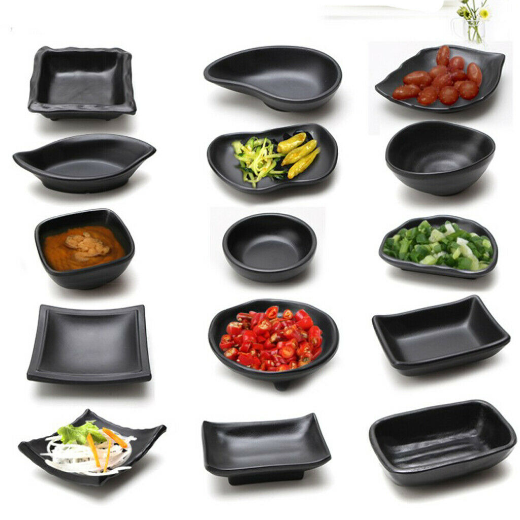 4Pcs Japanese Sushi Sauce Dipping Bowl Snacks Nuts Plate Butter Dish Tray B