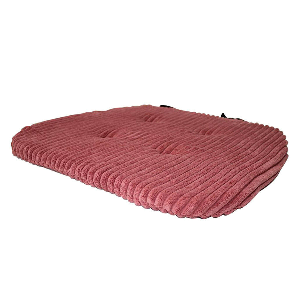 Stripe Cushion Square Cotton Chair Pads with Ties Soft Seat Pads Wine Red