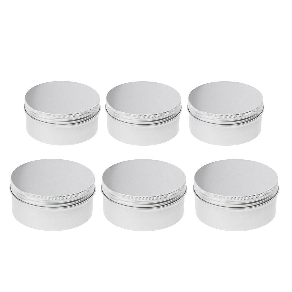 Aluminum Tin Jars, Cosmetic Sample Metal Tins Empty Container Bulk, Round Pot