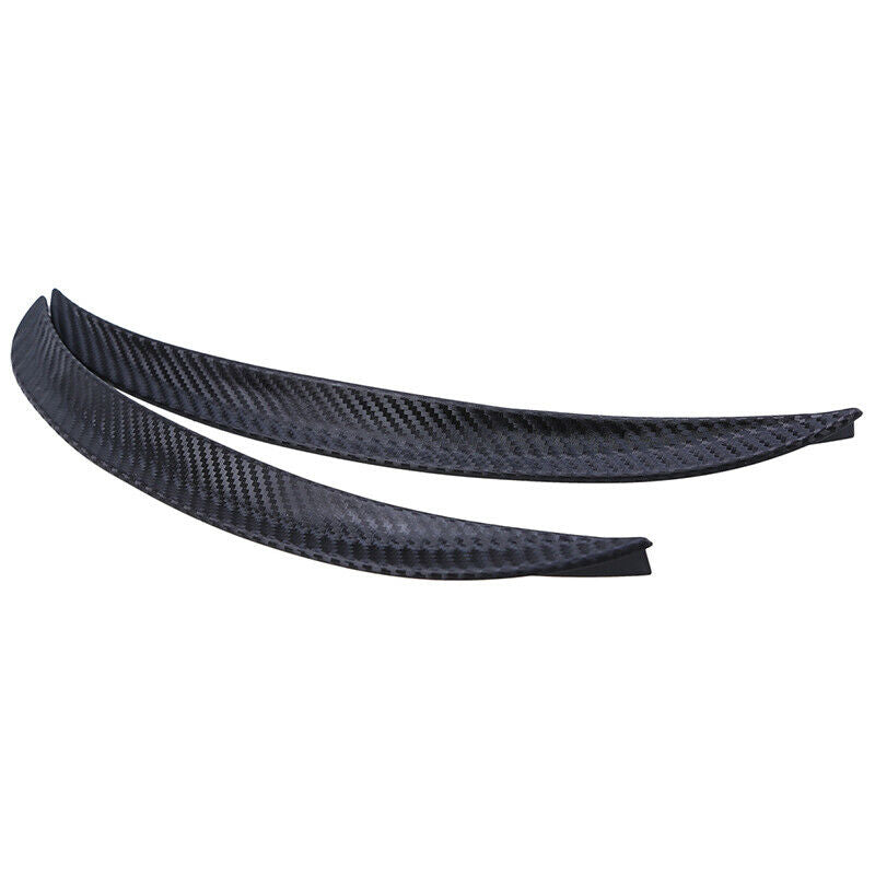 Pair Carbon Fiber Car Wheel Eyebrow Arch Trim Cover Strip Protector Universal