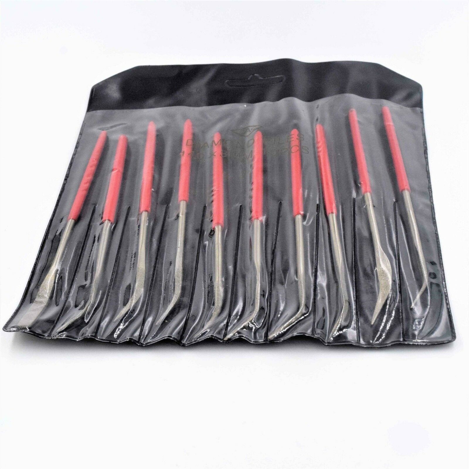 10 Pieces Diamond Coated Riffler File Mechanical Watch Jewelry Files Set 140mm