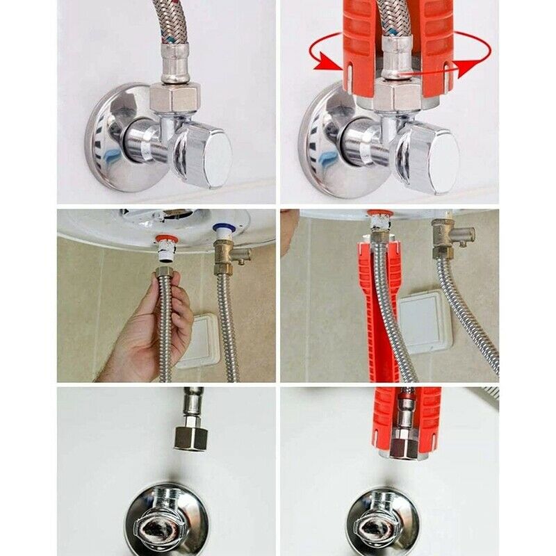 Sink Bathroom Wrench Plumbing Installation Tool Household Faucet Angle Valve SR8