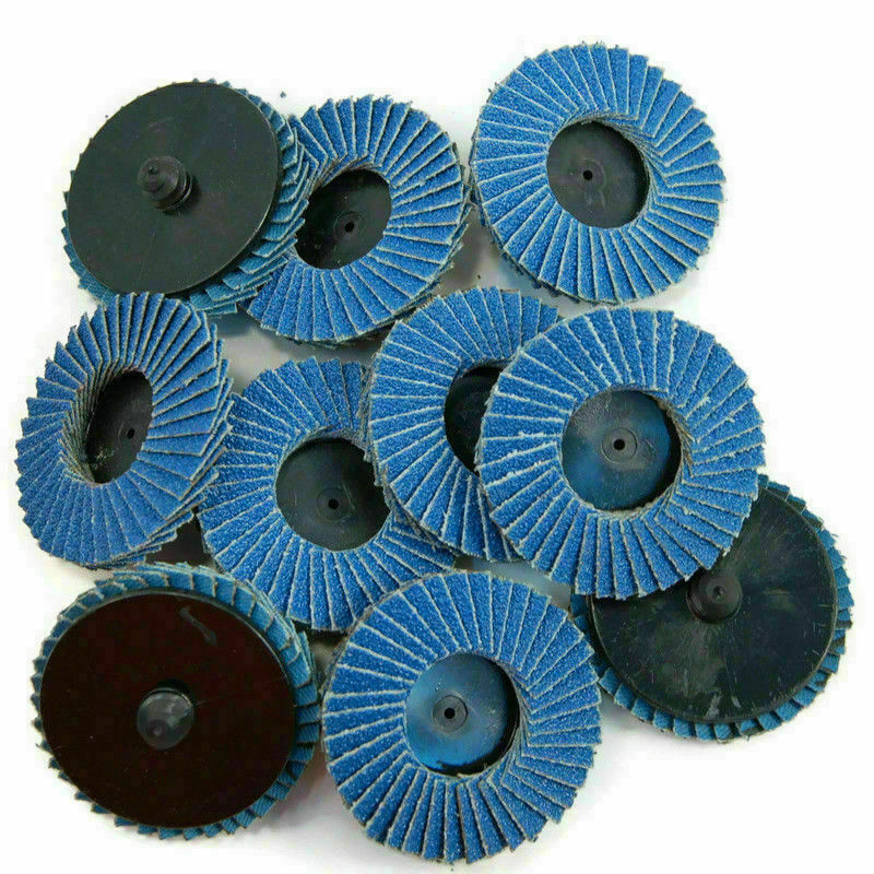 10 PiÃ¨ces 2'' 60 Cran Rabat PonÃ§age Disque Roues Type R Roloc FiletÃ© Facile Lock
