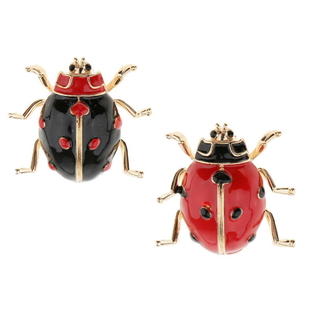 Enamel Ladybird Bug Insect Brooch Pin Womens Mens Fashion Jewellery Red