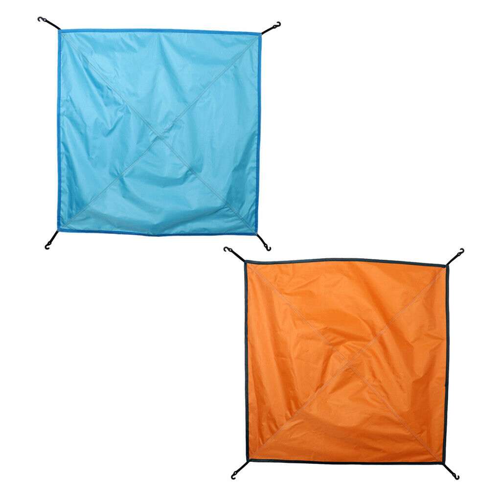 2pcs Portable Foldable Waterproof Tent Canvas Rain Cover for Camping - 81 X 81cm