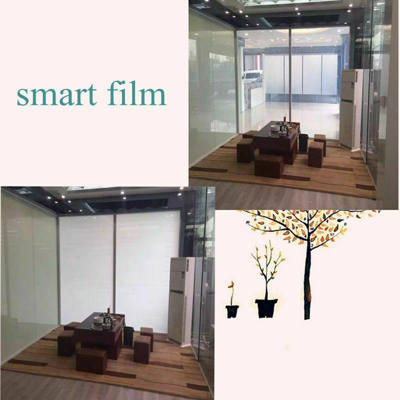 2pcs 372mmx134mm White PDLC Electric Switchable Glass Film Smart film