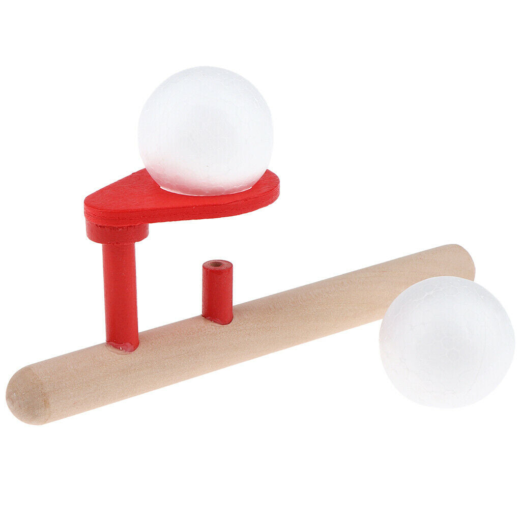 Wooden Toys Blow Pipe - Gravity Defying Blowing Balls Educational Toys Games