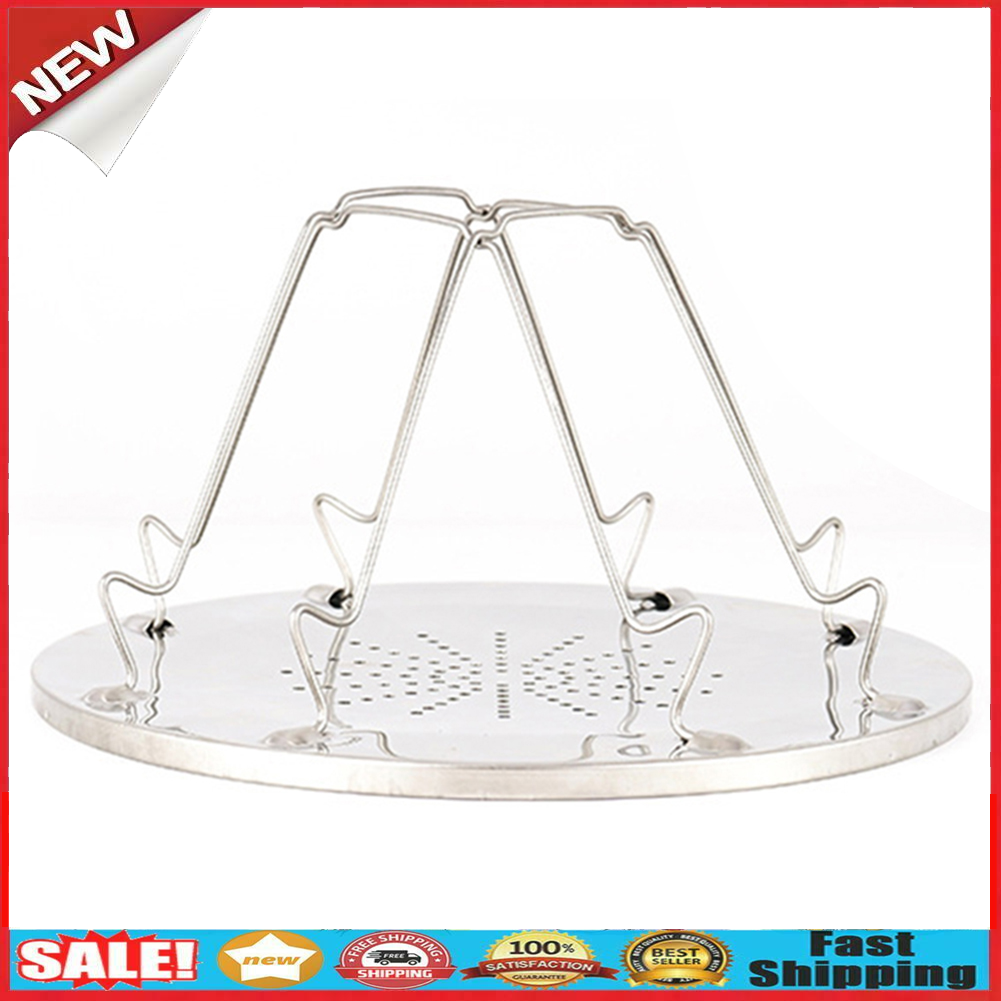 4 Slice Outdoor Camping BBQ Toaster Tray Foldable Bread Toast Rack Grill @
