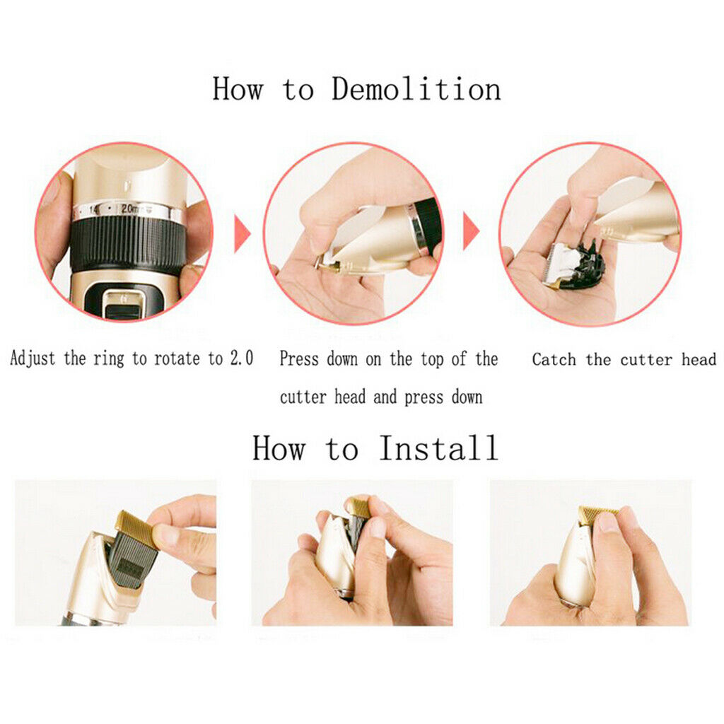 Pet Dog Hair Trimmer Electric Shaver  With Ceramic Blade USB Charge