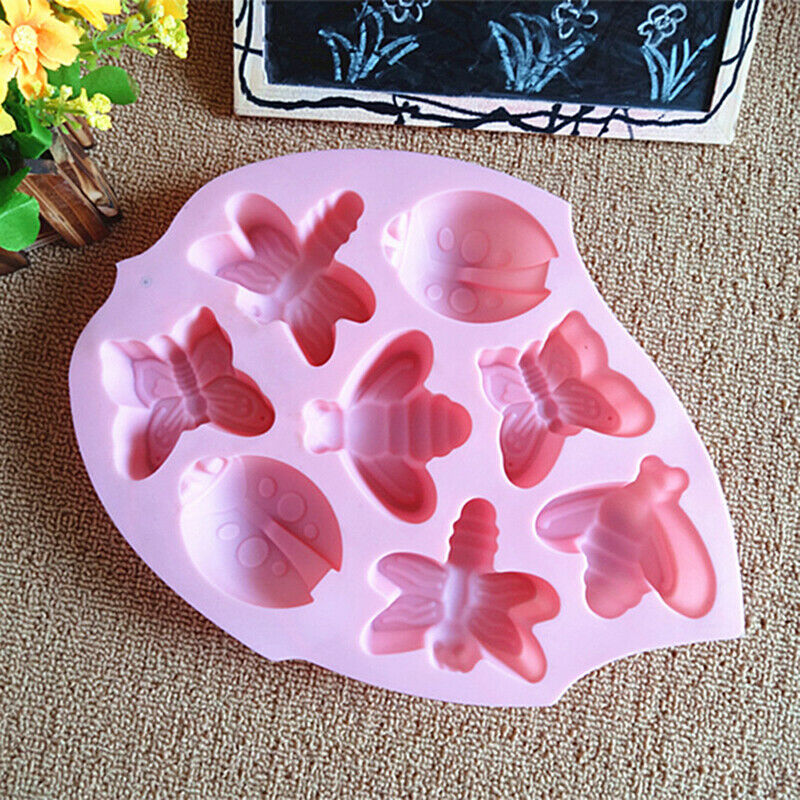 Cartoon Animal Flower Insect Ice Cube Chocolate DIY Silicone Mold Baking Mol Gy