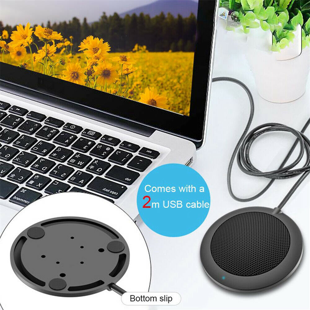 M2 Wired USB Microphone for Laptop PC Computer MSN Skype Desktop Gaming Black