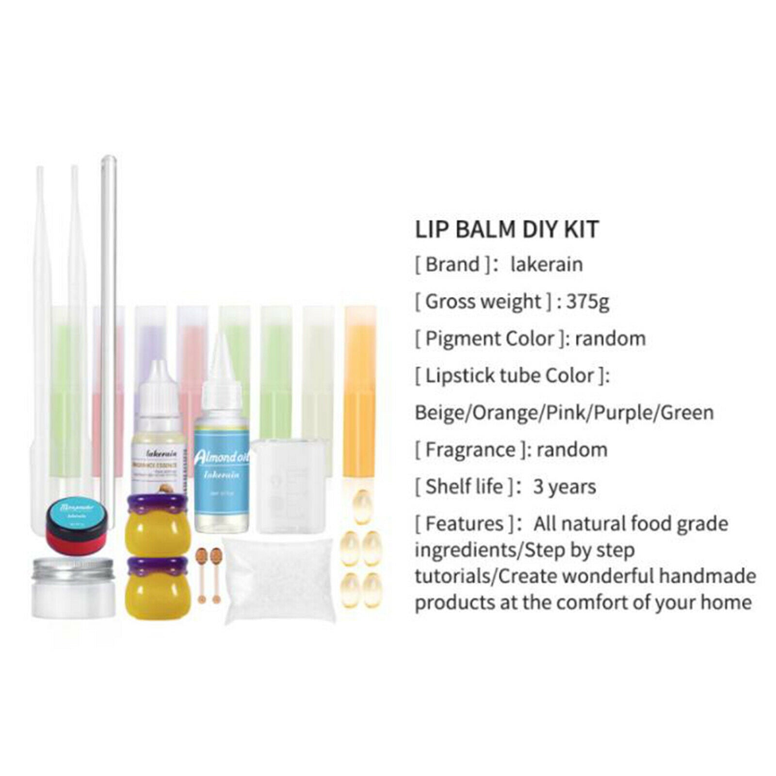 DIY Homemade Lip Gloss Making Kit with simple step-by-step instructions