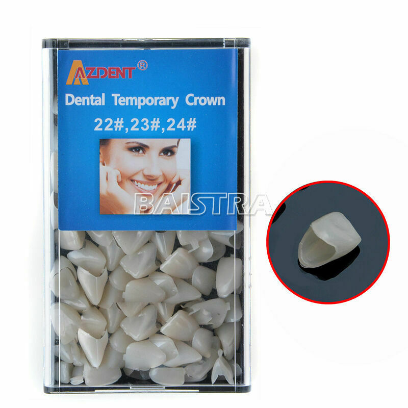 20X AZDENT Dental Temporary Crown 22# 23# 24# Anterior Teeth Tooth Covering Cap