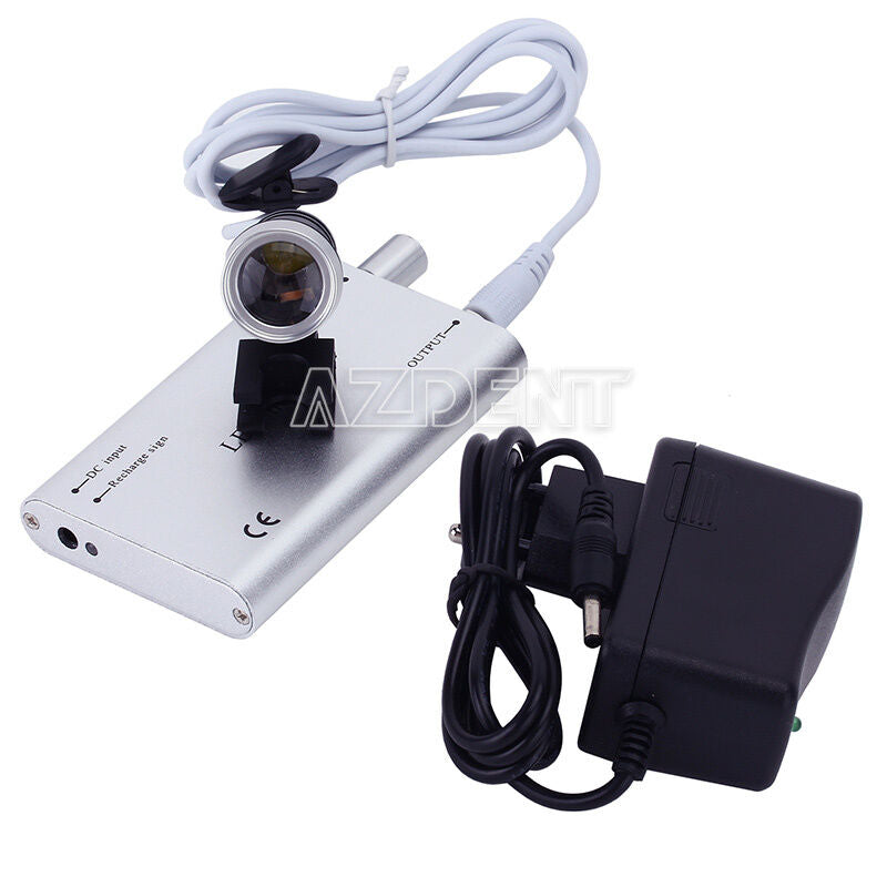 Portable LED Head Light Lamp+Surgical 3.5X Dental Medical Binocular Loupe AZDENT