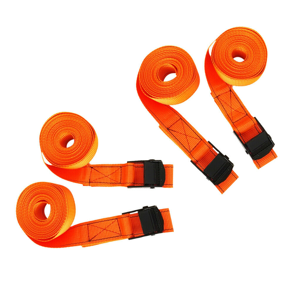 4-pack Kayak Surfboard Roof Rack Lashing Straps Belt with Cam Buckle 16ft