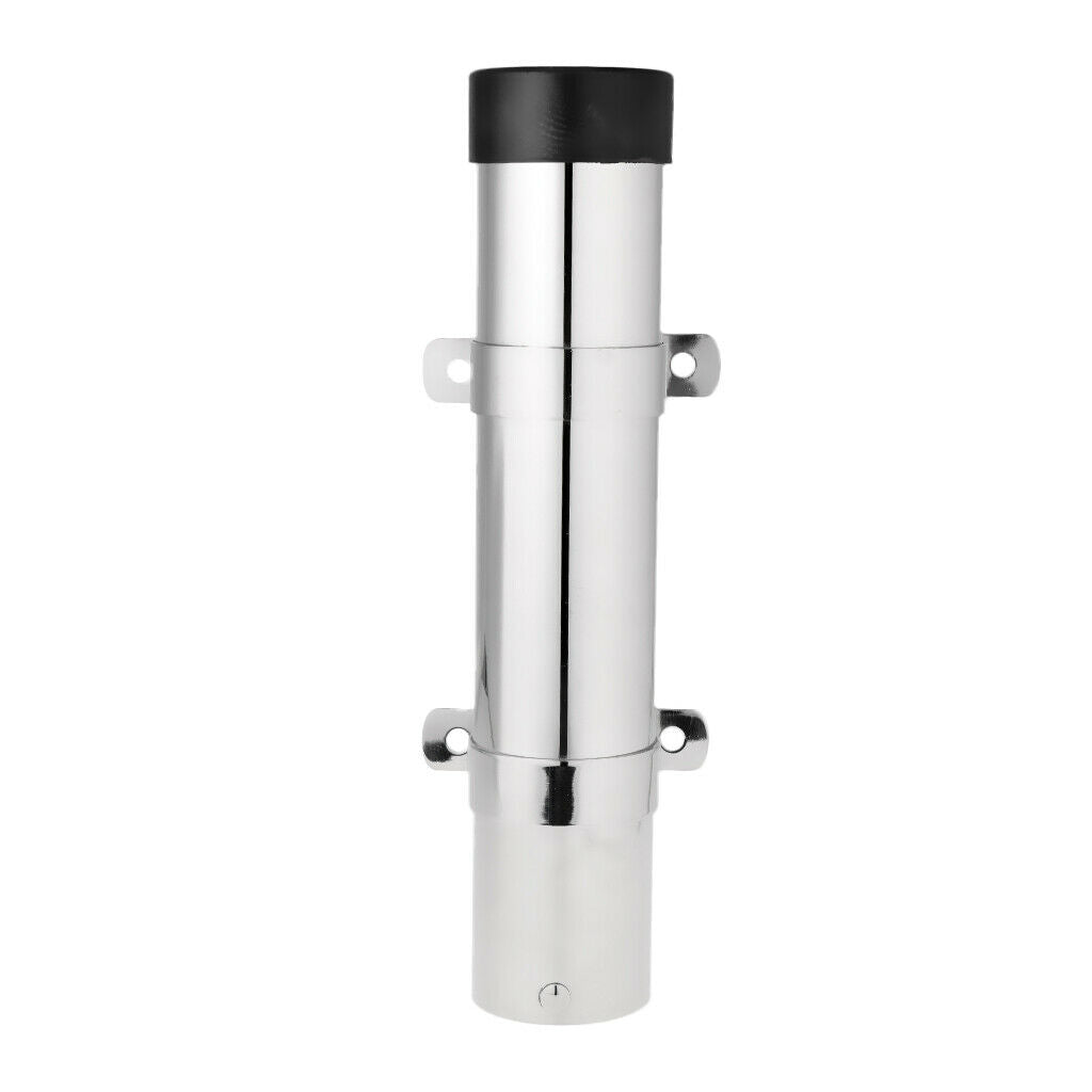 Marine Stainless Steel Side Mounted Fishing Rod Holder Black Rubber Insert