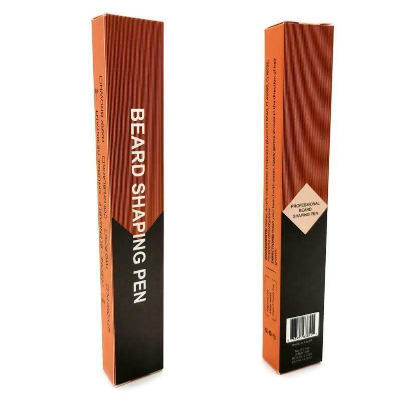 Waterproof 4 Fork Tips Beard Shaping Pen Filler with Styling Brush for Men