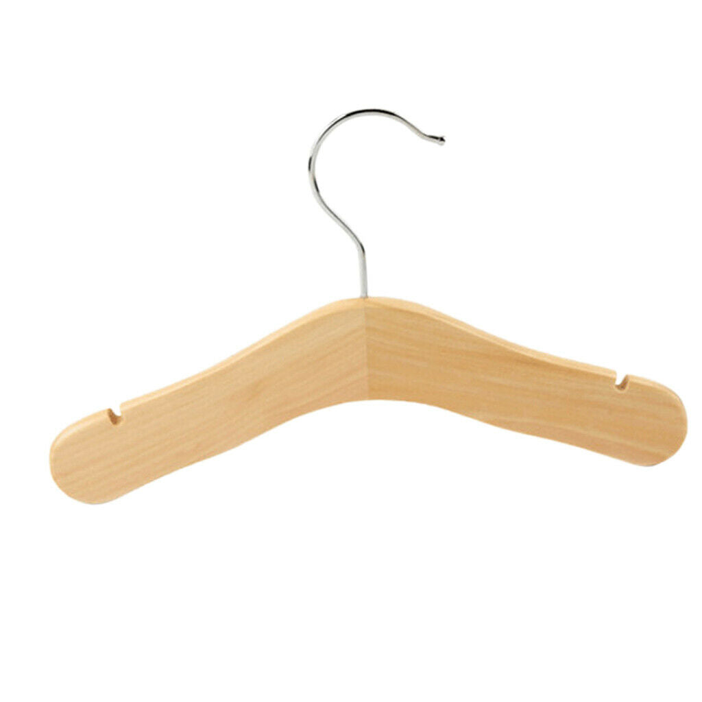 2 Pieces Children Baby Kids Wooden Coat Clothes Pants Hook Hanger Rack Stand