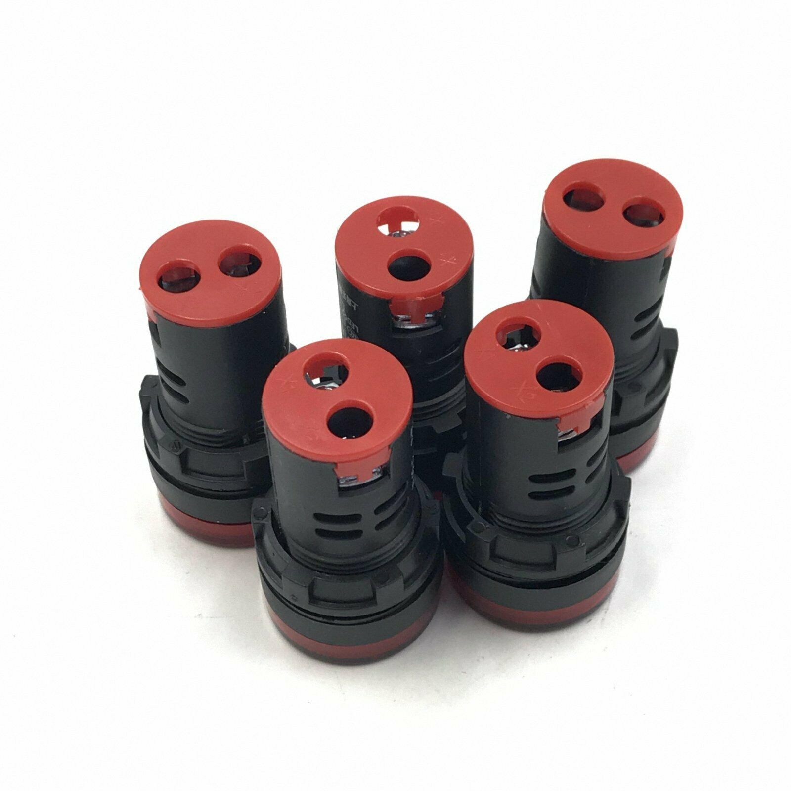 5pcs Red 220V LED Indicator Pilot Signal Light Lamp 22mm [M_M_S]