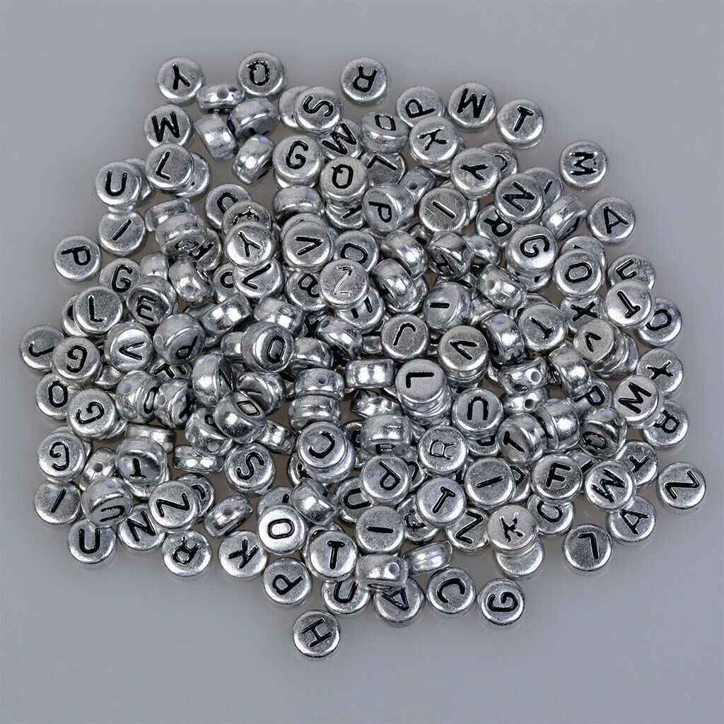 200 Pieces Colorful Acrylic Beads Charm Alphabet Letter Bead DIY Jewelry 6 #