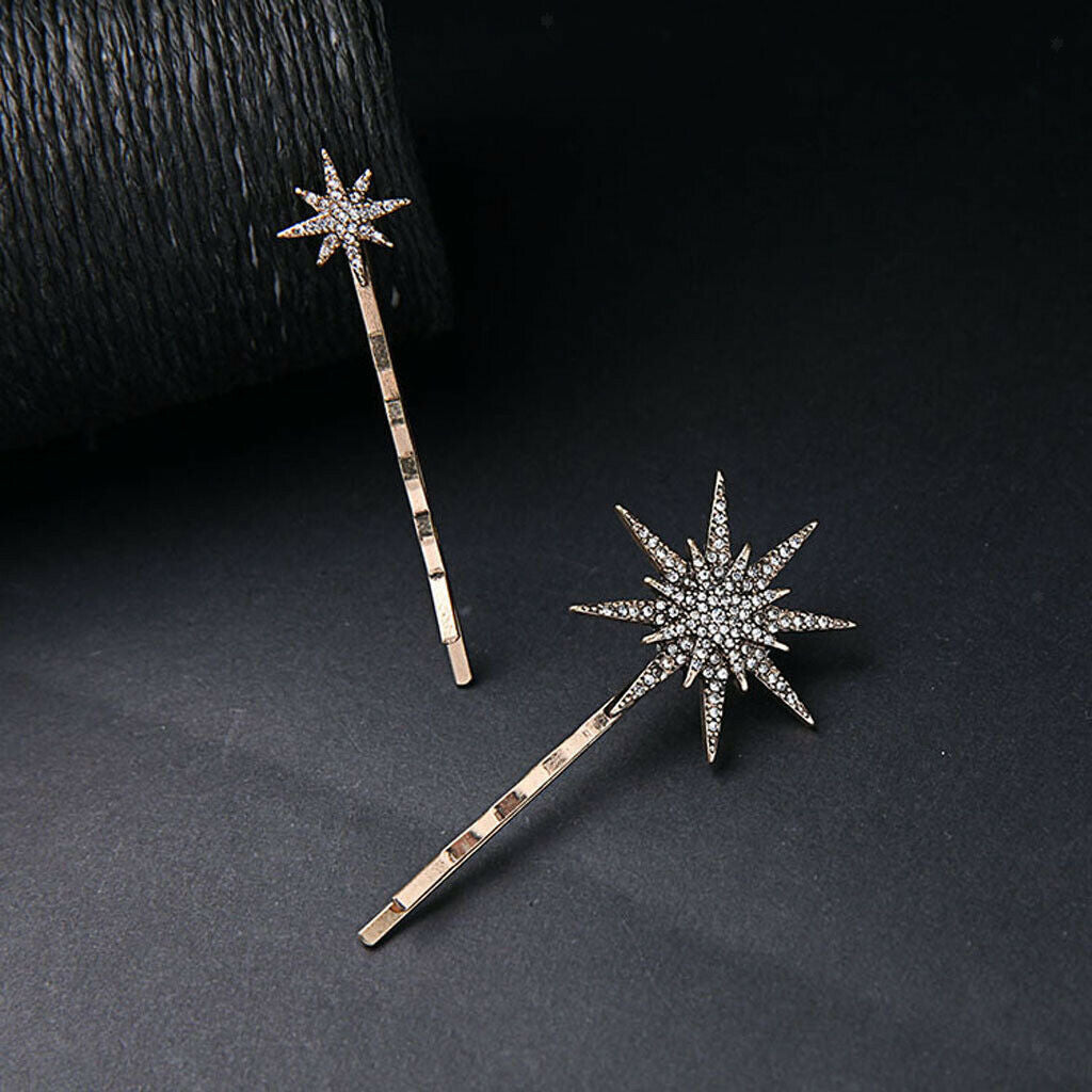 Prettyia 18x Crystal Moon Star Hair Pin Clip Hairpin Wedding Bridal Jewelry