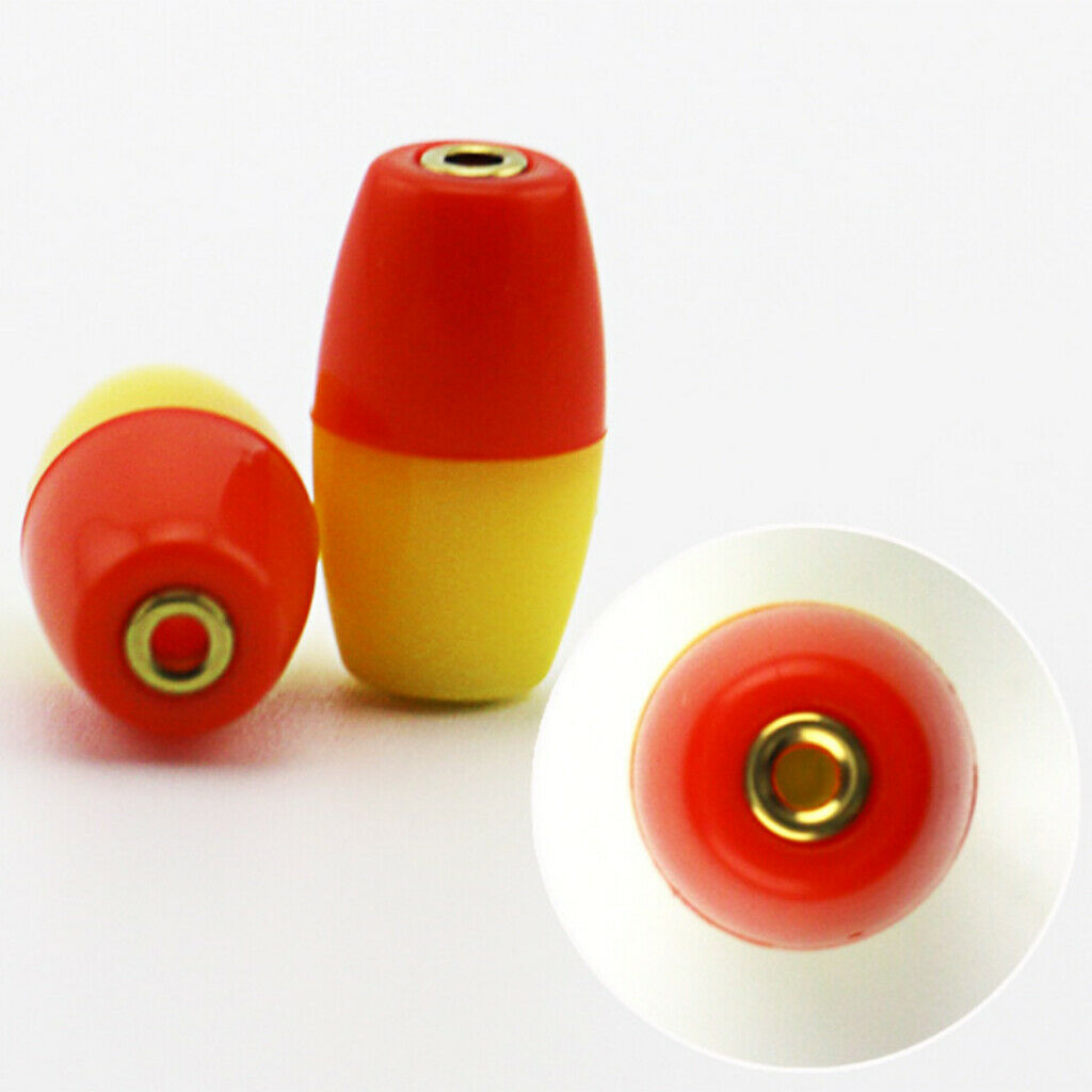 10pcs Plastic Luminous Fishing Float Bobbers Buoy Orange+Green