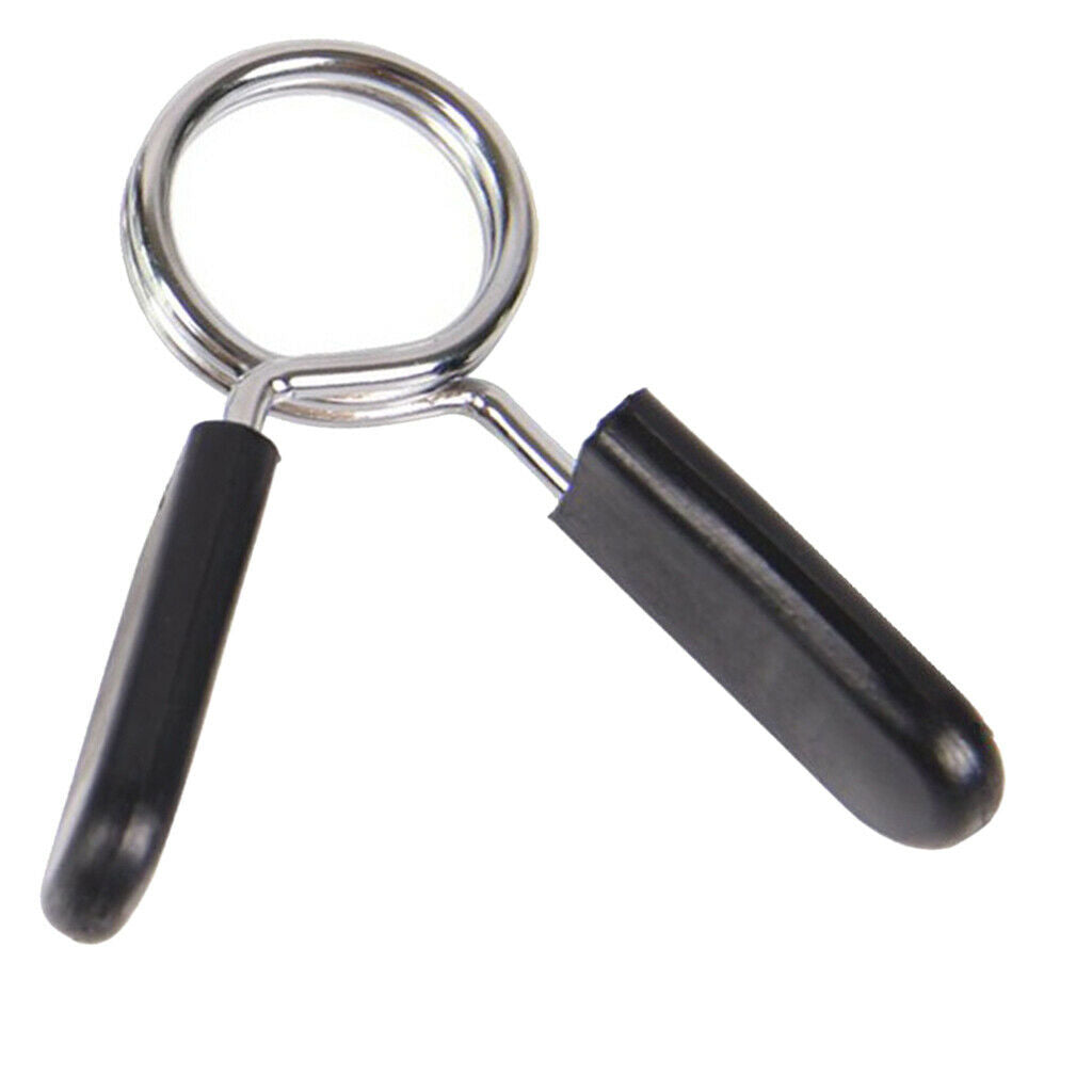 2x Barbells Spring Clips Sturdy Bar Clamps Olympic Collar Adjuster Hardware