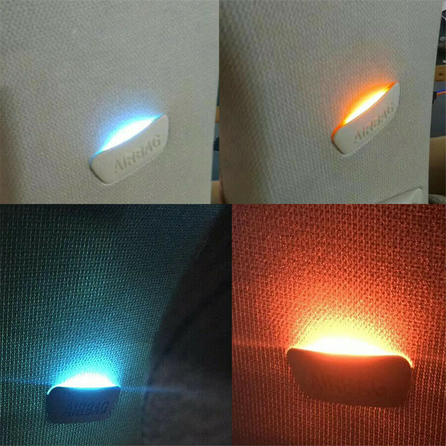 2 Pcs Car LED B-pillar Side Light Switchable Ice blue+orange for BMW F30 F35