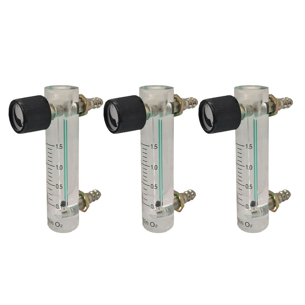 3x Oxygen Single-phase Flow Meter Flowmeter Measuring w/ Control Valve Home